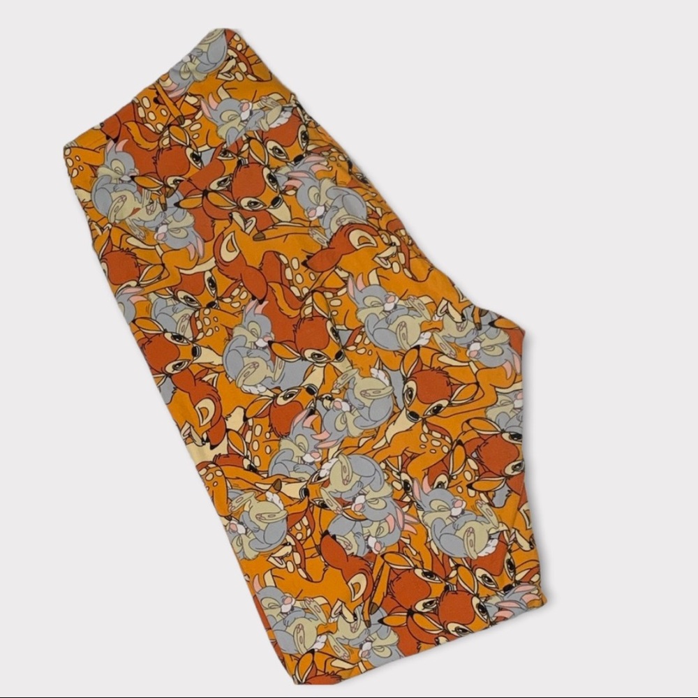 Lularoe (OS) BAMBI & THUMPER brown/gray leggings- Disney leggings - Picture 2 of 8